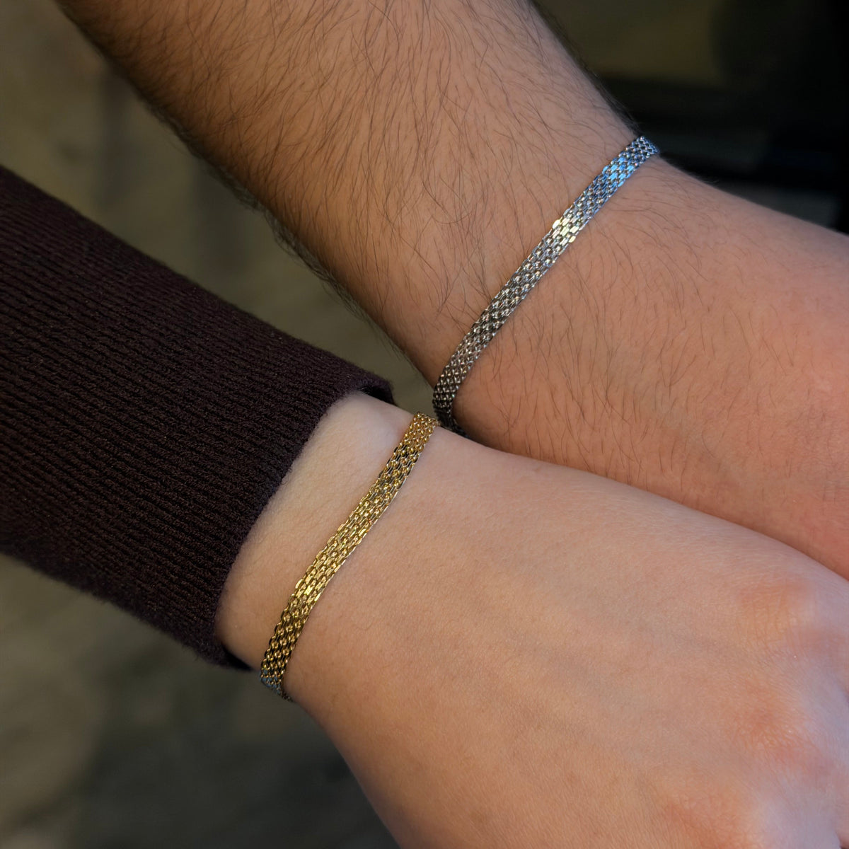 925 Gümüş| Bismarck Çift Bileklik