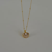 925 Gümüş| İncili Deniz Kabuğu Kolye