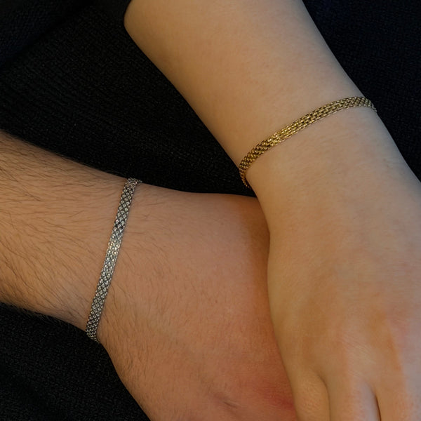 925 Gümüş| Bismarck Çift Bileklik