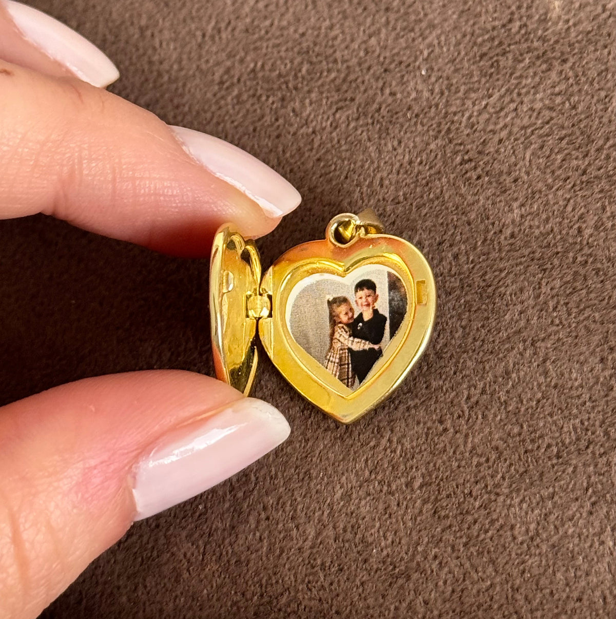 925 Gümüş| Fotoğraflı Kalp Kolye