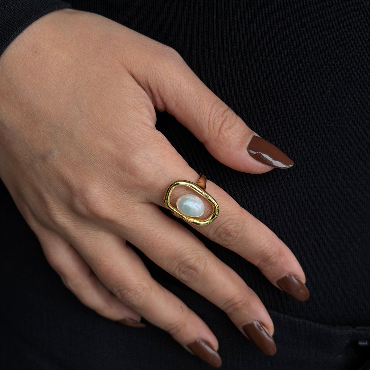 925 Gümüş| İthal İnci Yüzük