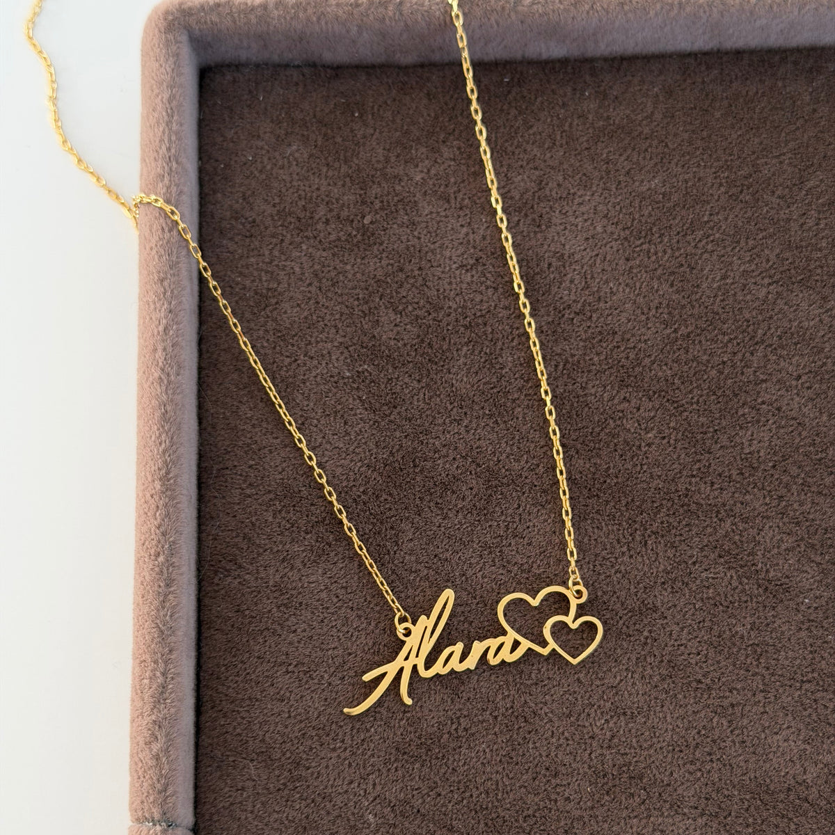 925 Gümüş| Kalpli İsim Kolye