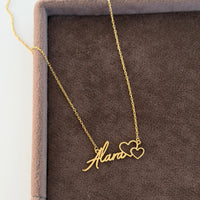 925 Gümüş| Kalpli İsim Kolye