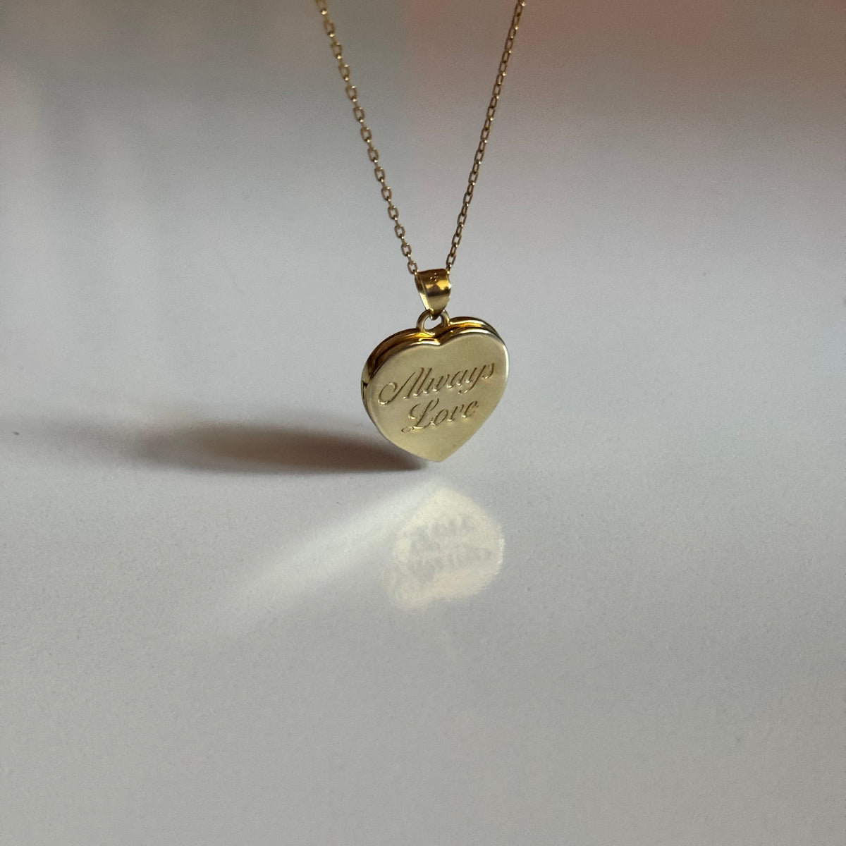 925 Gümüş| Fotoğraflı Kalp Kolye