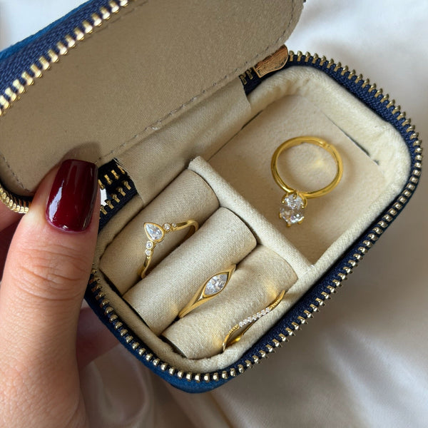 925 Gümüş| Üçlü Prenses Yüzük