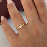925 Gümüş| Oval Taşlı Yüzük