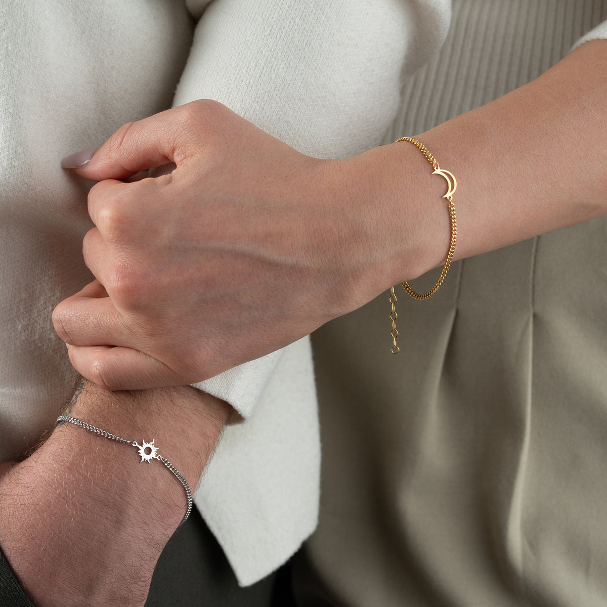 925 Gümüş| Gökyüzü Çift Bilekliği