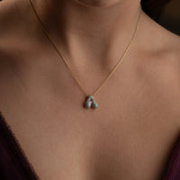 925 Gümüş| Minimal Zirkon Taşlı Harf Kolye