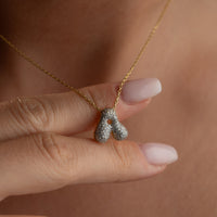 925 Gümüş| Minimal Zirkon Taşlı Harf Kolye