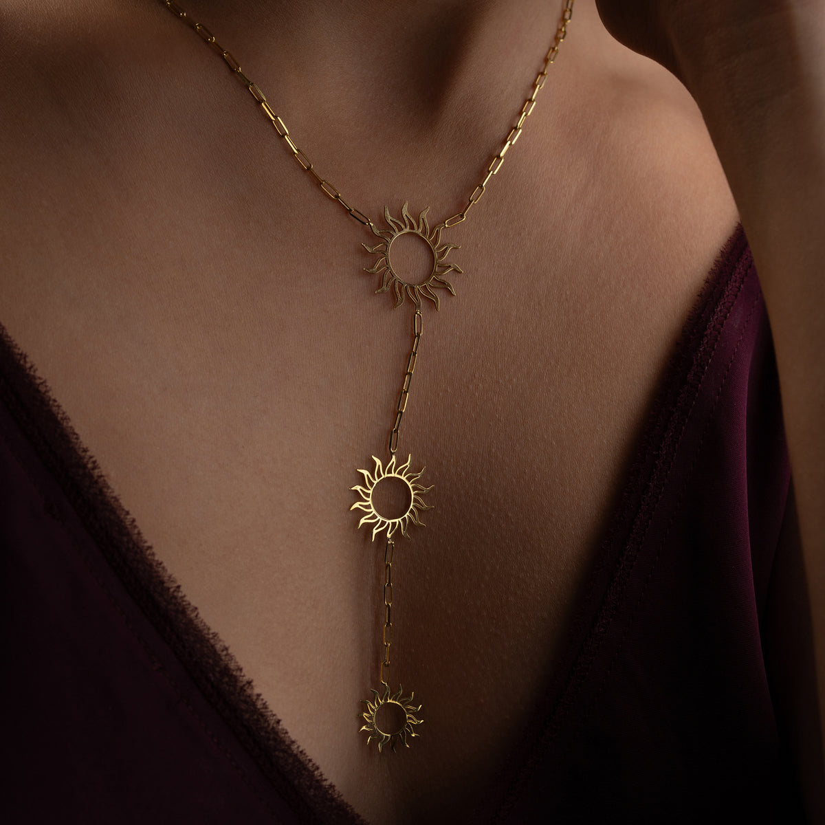 925 Gümüş| Güneş Y Kolye