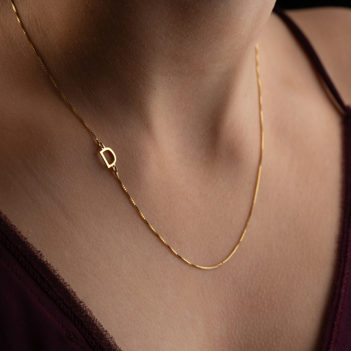 925 Gümüş| Minimal Köprücük Harf Kolye