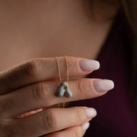 925 Gümüş| Minimal Zirkon Taşlı Harf Kolye