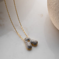 925 Gümüş| Minimal Zirkon Taşlı Harf Kolye