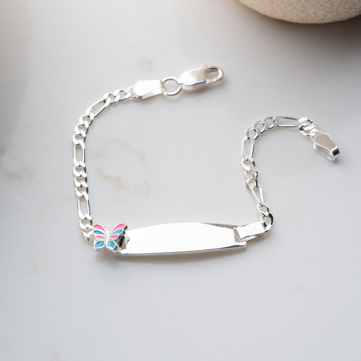 925 Gümüş| Renkli Kelebek Bileklik
