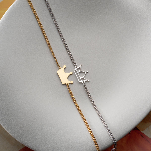 925 Gümüş| Taç Çift Bileklik