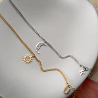 925 Gümüş| Güneş- Ay Çift Bileklik