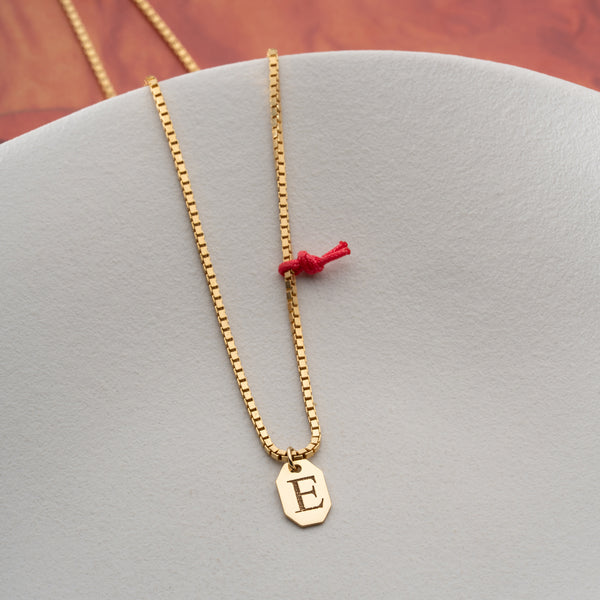 925 Gümüş|  Minimal Harf Gravür Kolye