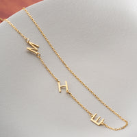 925 Gümüş| Köprücük Çoklu Harf Kolye