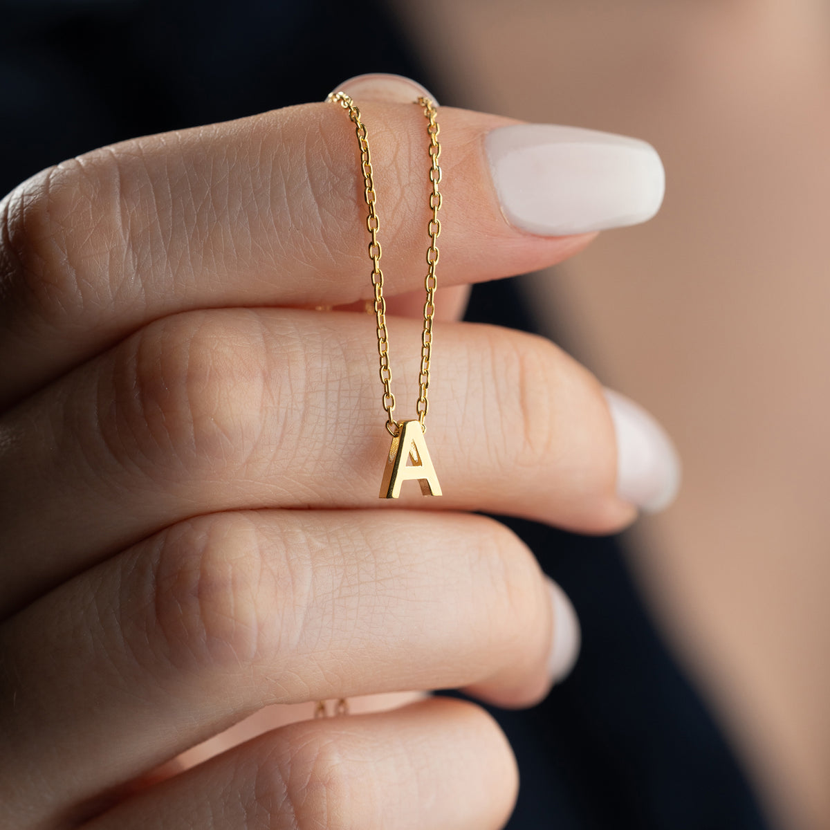 925 Gümüş| Minimal Harf Kolye