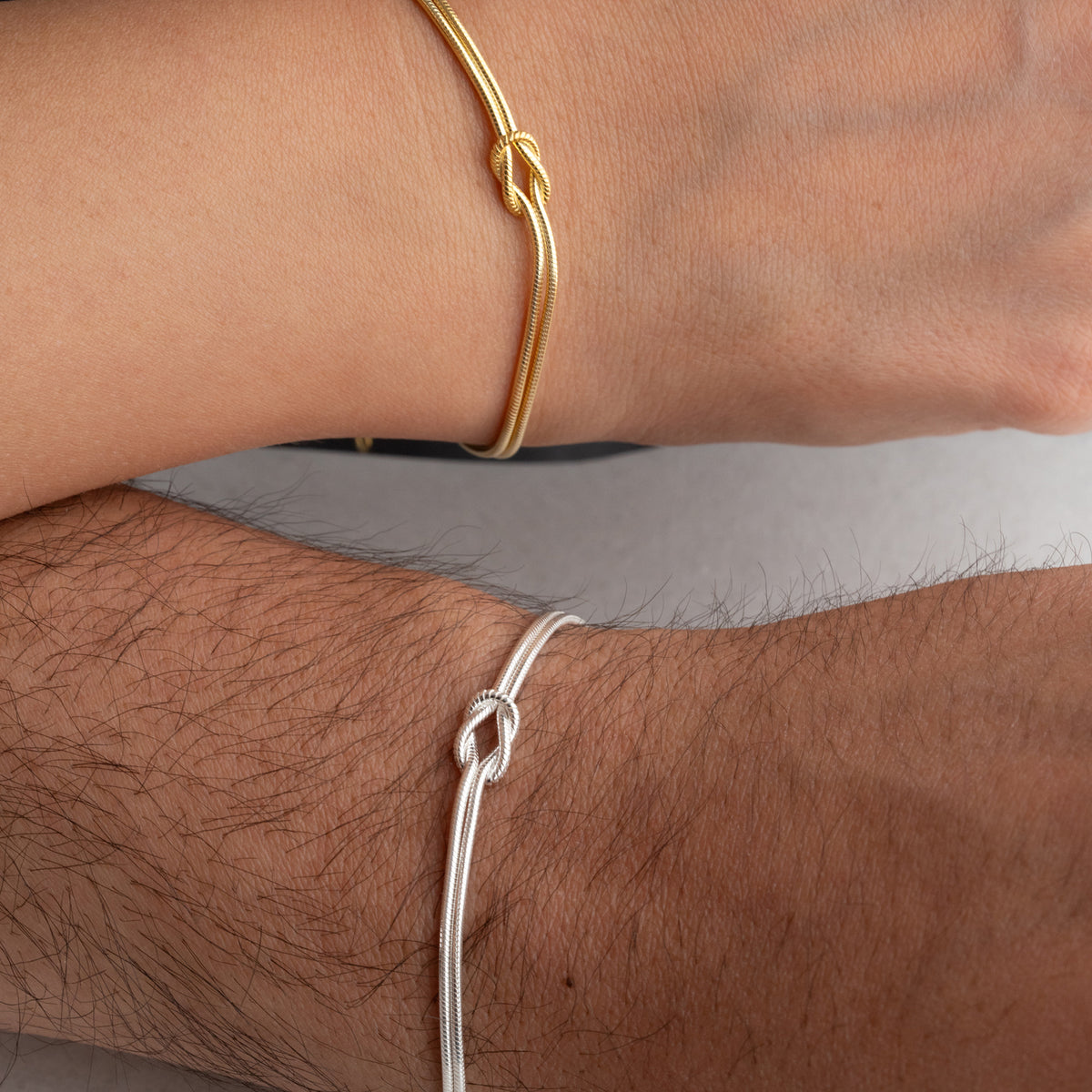 925 Gümüş| Harfli Düğüm Çift Bileklik