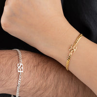 925 Gümüş| Gurmet Zincirli Harf Bileklik