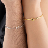 925 Gümüş| Gurmet Zincirli Harf Bileklik