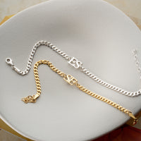 925 Gümüş| Gurmet Zincirli Harf Bileklik