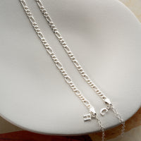 925 Gümüş| Figaro Zincir Harfli Set Bileklik