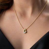 925 Gümüş| Minimal Bubble Harf Kolye