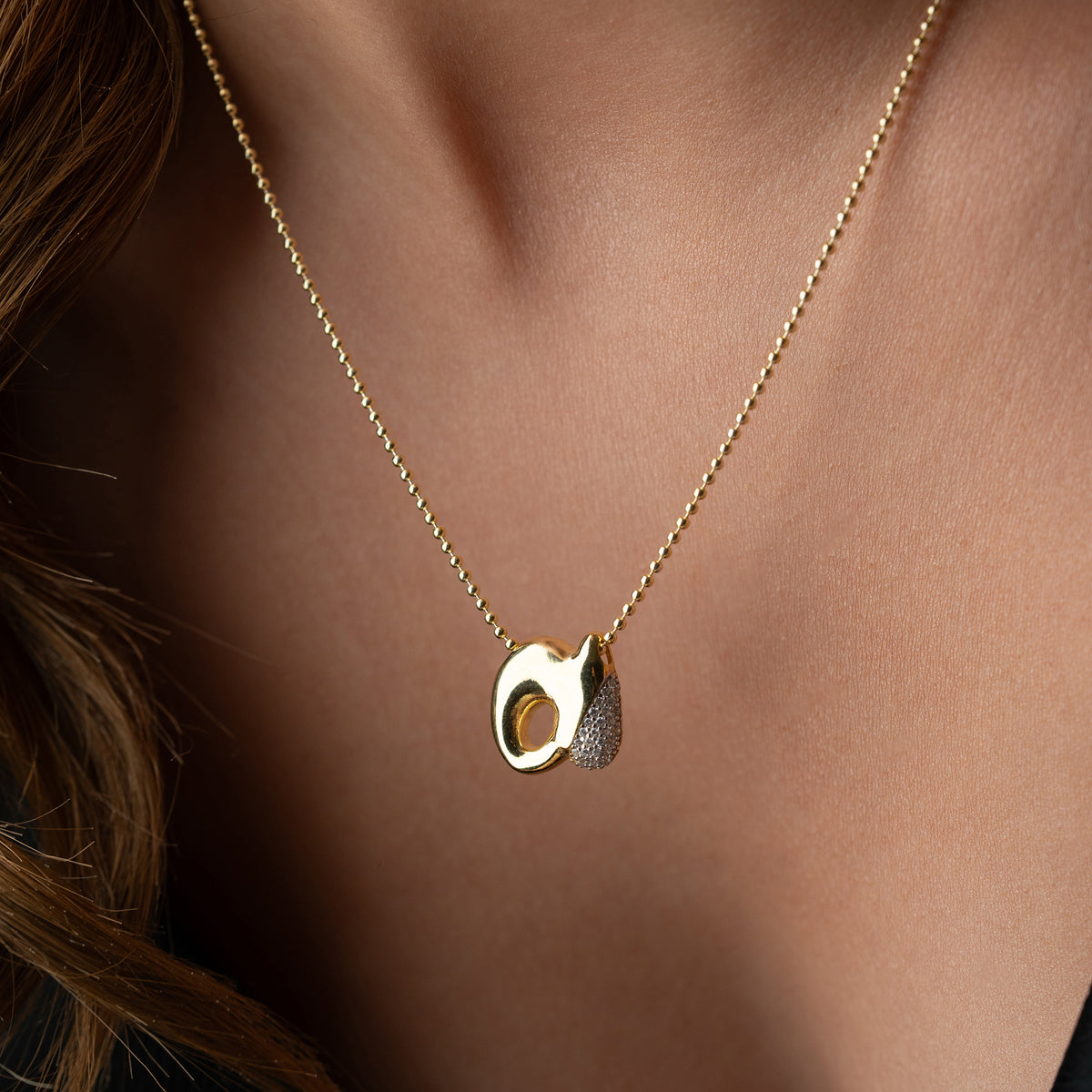 925 Gümüş| Minimal Bubble Harf Kolye