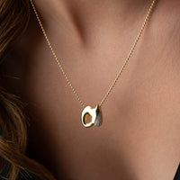 925 Gümüş| Minimal Bubble Harf Kolye