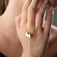 925 Gümüş| Minimal Bubble Harf Kolye