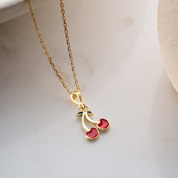 925 Gümüş| Kirazlı Kolye