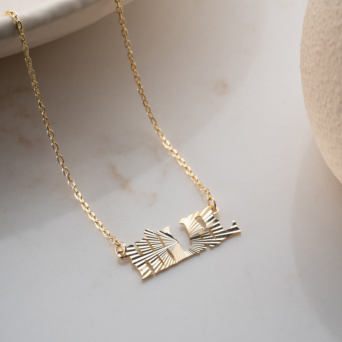 925 Gümüş| Yansımalı İmza Kolye