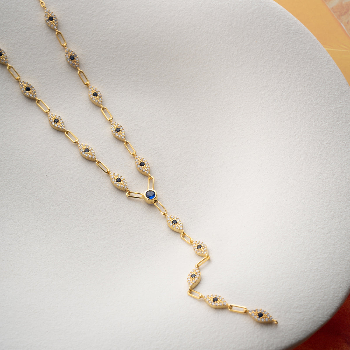 925 Gümüş| Y Model Nazar Kolye