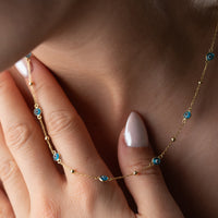 925 Gümüş| Minimal Nazar Kolye