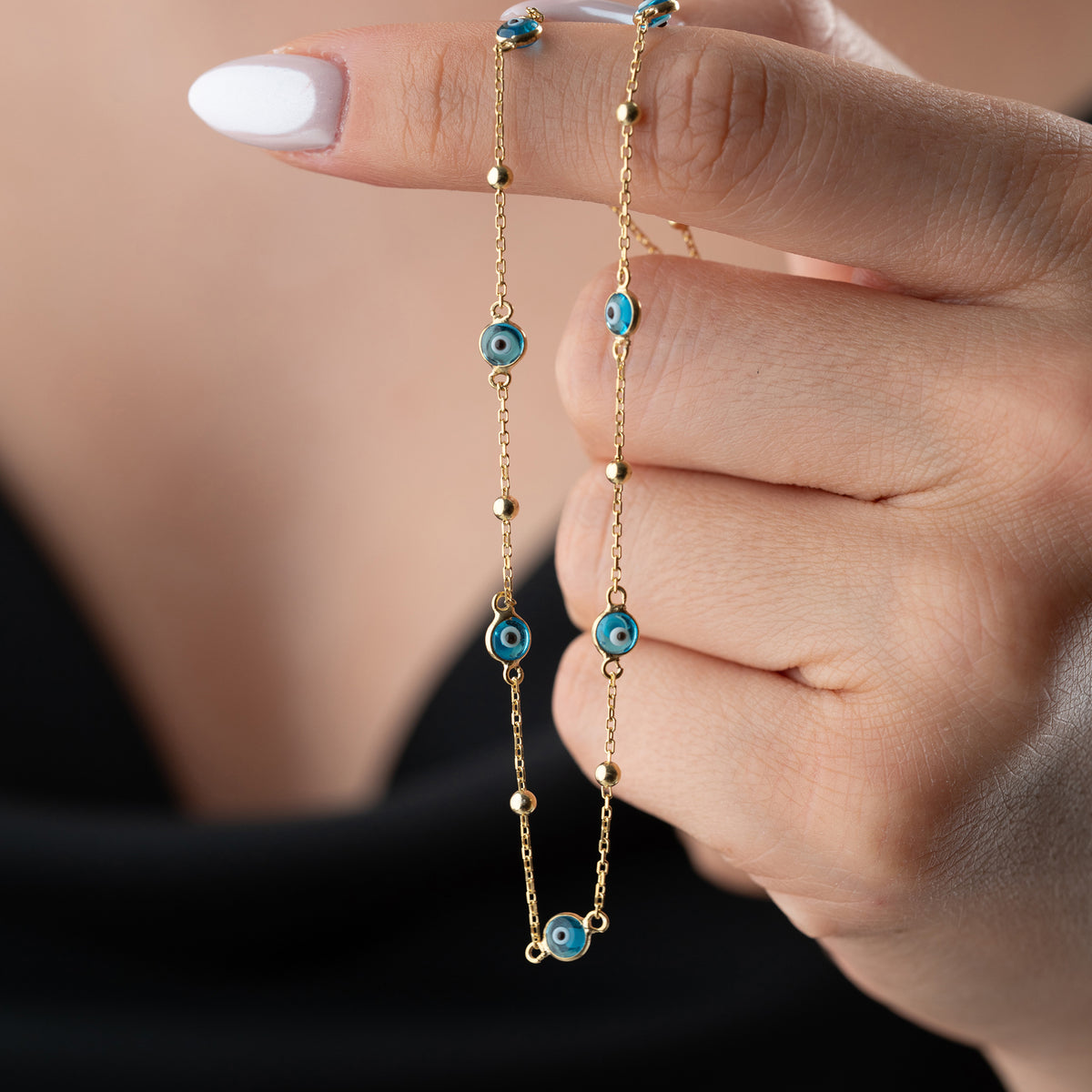 925 Gümüş| Minimal Nazar Kolye