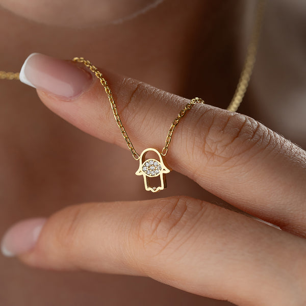 925 Gümüş| Mini Hamsa Kolye