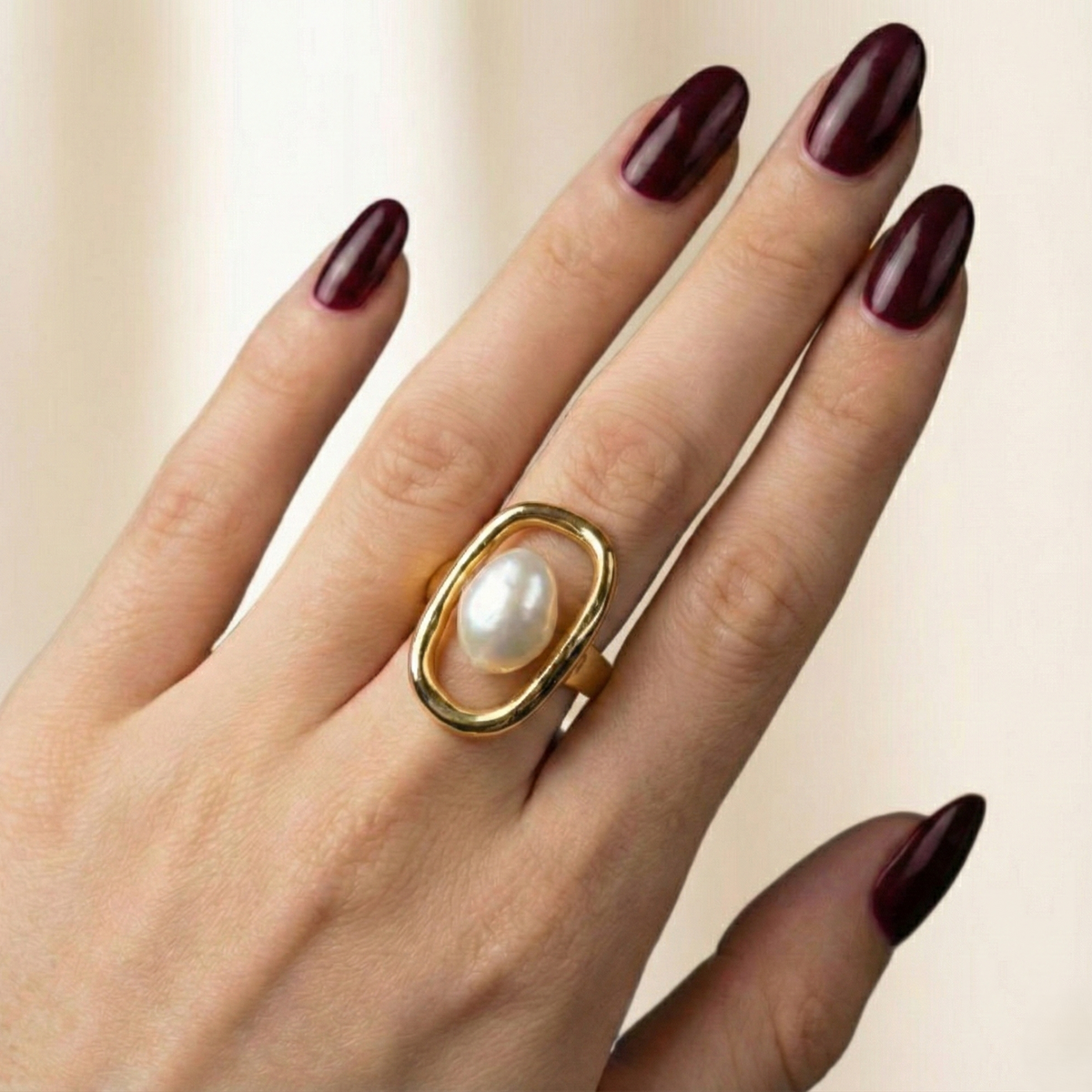 925 Gümüş| İthal İnci Yüzük