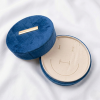 Lacivert Kadife Set Takı Kutusu