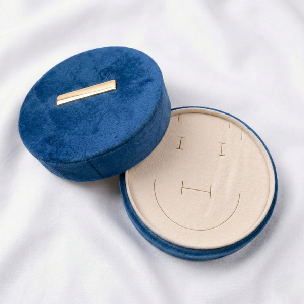 Lacivert Kadife Set Takı Kutusu