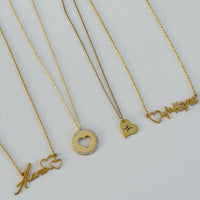 925 Gümüş| Harfli Kalp Kolye