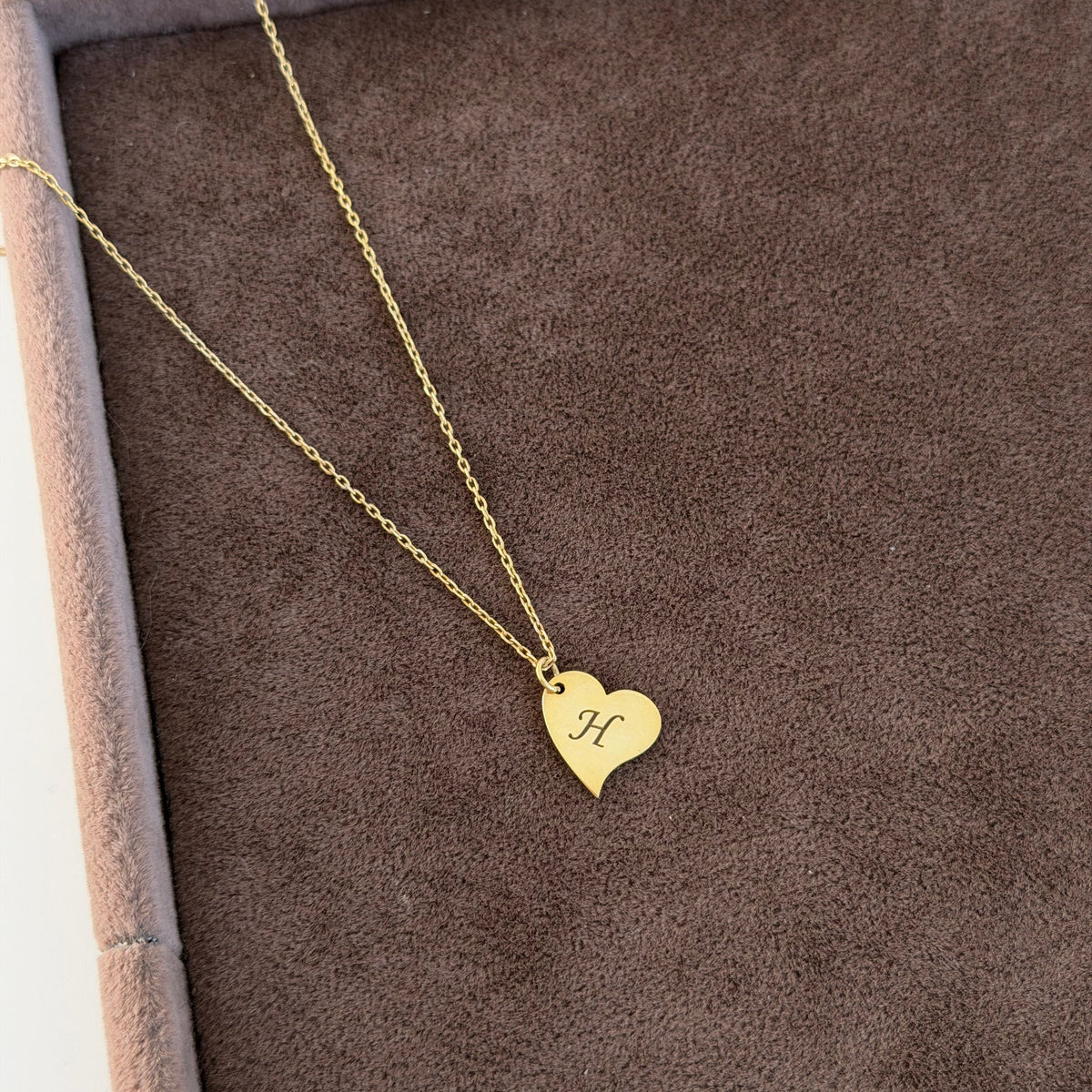 925 Gümüş| Harfli Kalp Kolye
