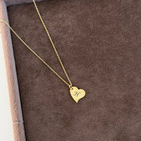 925 Gümüş| Harfli Kalp Kolye