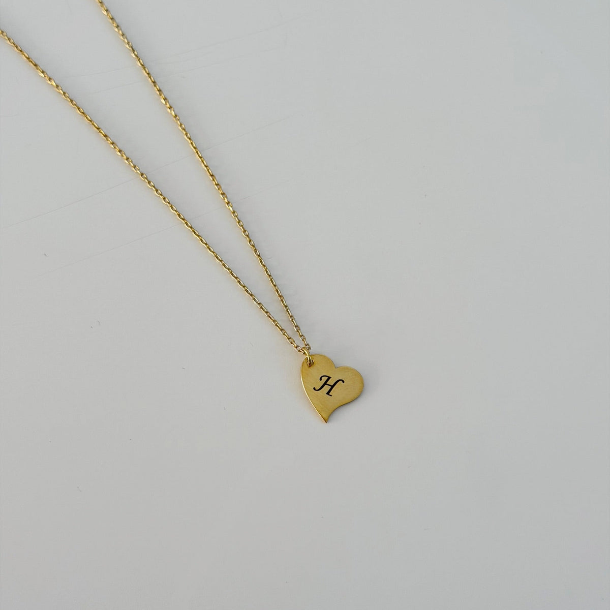 925 Gümüş| Harfli Kalp Kolye