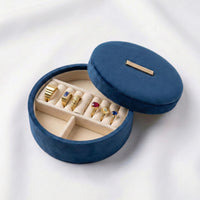 Lacivert Kadife Takı Kutusu