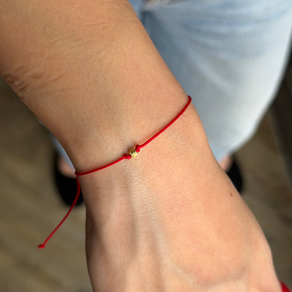 925 Gümüş| Kırmızı İpli Dorica Bileklik