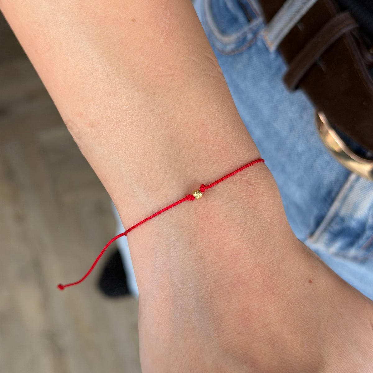 925 Gümüş| Kırmızı İpli Dorica Bileklik
