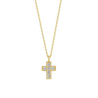 KREUZ KETTE MIT ZIRKONIA STEIN (8045987365166)