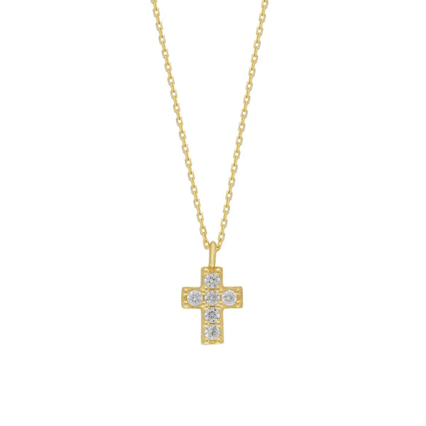 KREUZ KETTE MIT ZIRKONIA STEIN (8045987365166)